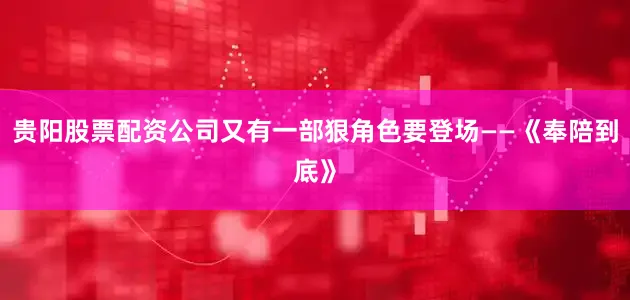 贵阳股票配资公司又有一部狠角色要登场——《奉陪到底》